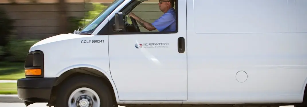 KIC Refrigeration service vehicle serving St. Robert area